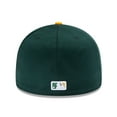 thumbnail image 3 of Men's New Era Green/Yellow Athletics Home Authentic Collection On-Field Low Profile 59FIFTY Fitted Hat, 3 of 4