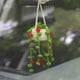 thumbnail image 4 of Lindas plantas en maceta, accesorios colgantes de espejo de coche de ganchillo, accesorios lindos de coche para mujeres y hombres, espejo retrovisor de punto hecho a mano (flores rojas), 4 of 5