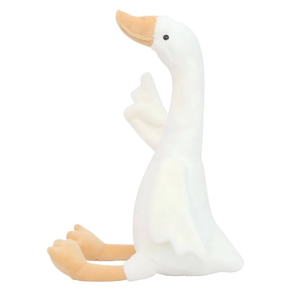 BESTSKY 21.6 Inch Weighted Stuffed Animal, Soft Goose Plush Toy with Realistic Design, Skin-Friendly Sensory Comfort for Bedtime, Stress Relief, Kids Playtime, White