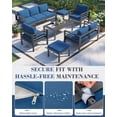 thumbnail image 5 of AECOJOY Aluminum Outdoor Furniture Set 7 Pieces Sectional Sofa Patio Conversation Set, Blue, 5 of 11
