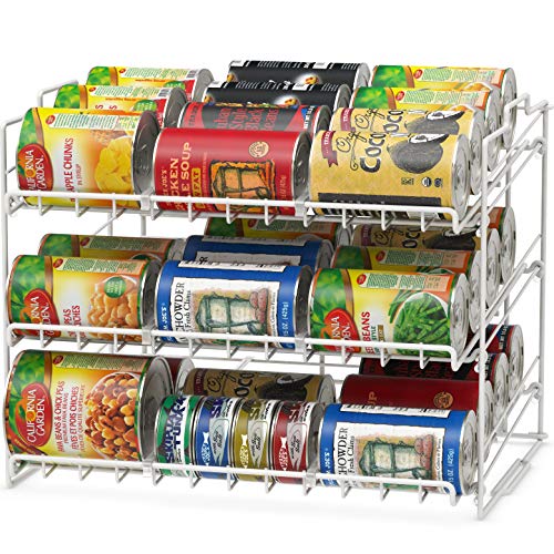 DecoBros Supreme Stackable Can Rack Organizer, White