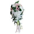 thumbnail image 1 of Bouquet de Mariée Main Tenant des Fleurs Artificielles Blanc, 1 of 8