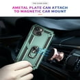 thumbnail image 7 of Dteck for Apple iPhone 14 Plus 6.7 inch Magnetic Shockproof Metal Ring Kickstand Hybrid Support Car Mount Holder Armor Heavy Duty Case Cover, Darkgreen, 7 of 7