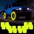 thumbnail image 6 of Glow in The Dark Tire Caps, Fluorescent Luminous ABS Air Caps, Weather Resistant Dust Proof Stem Covers for Car Truck SUV Motorcycle Bike Wheels, Night Safety Visibility Accessories, 6 of 7