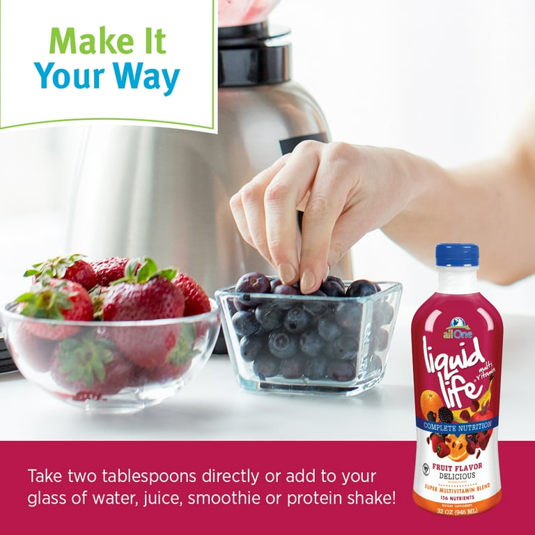 allOne Liquid Life | Multivitamin for All | Amino Acids, No Sugar, Vegan,  32 oz - Walmart.com