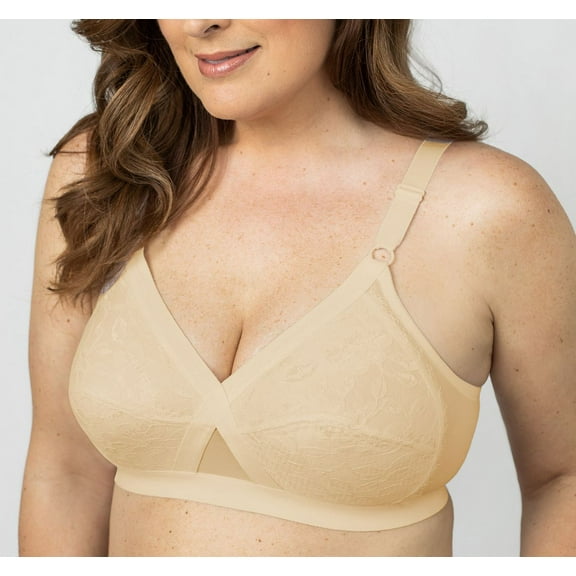 Instant Shaping Wire Free Crossover Lace Bra