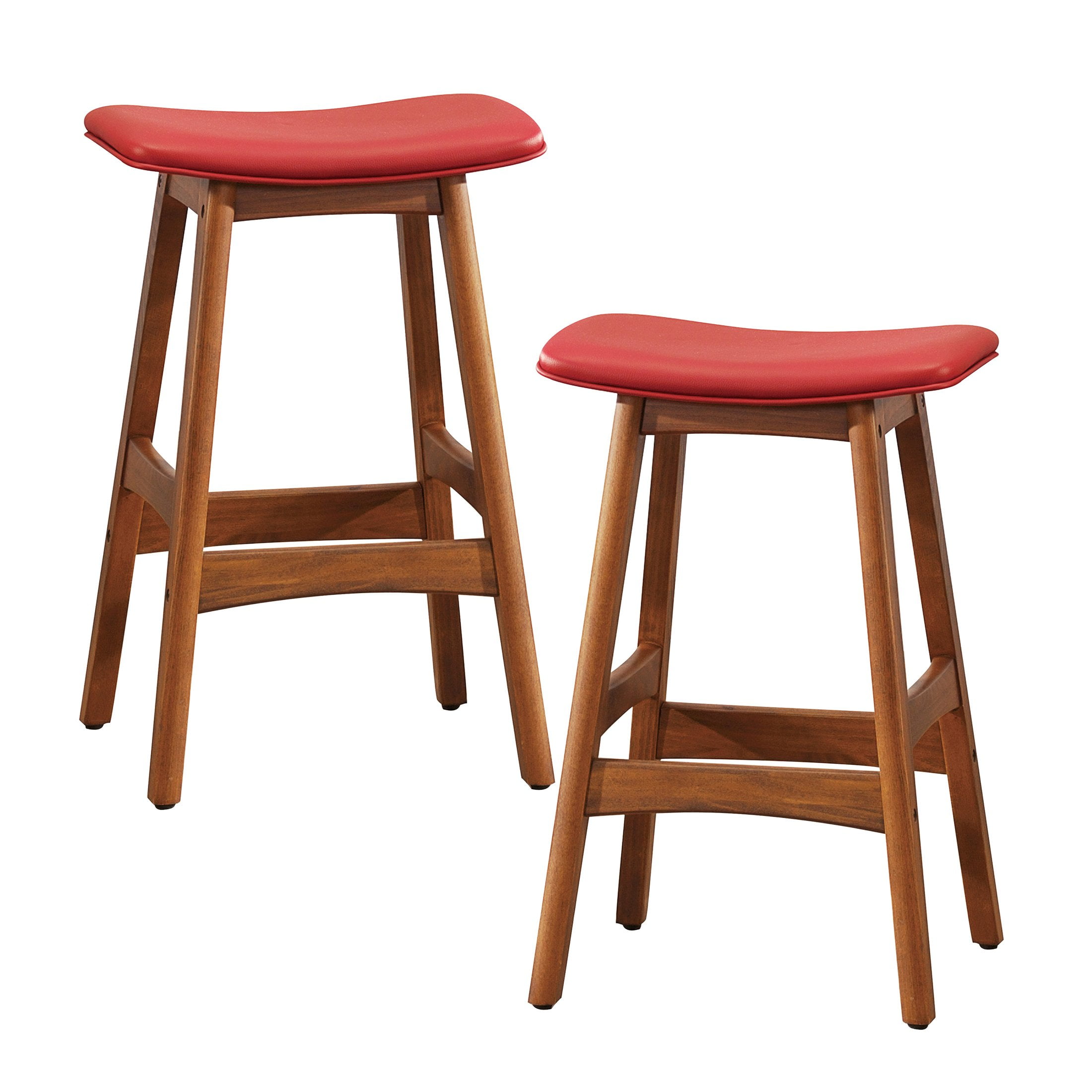 OakvillePark Millcreek Counter Stool (Set of 2), Red