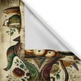 thumbnail image 3 of Ambesonne Eastern Valance & Curtain 3 Pcs Set, Nostalgia Tea Time Paisley, 55"x36", Pale Mustard Teal Maroon, 3 of 7