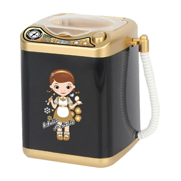 Mini lavadora de juguete de simulación, electrodoméstico para regalo infantil. Negro