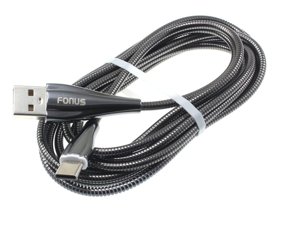 6ft Metal USB Cable for Jitterbug Smart3 Phone - Type-C Charger Cord Power Wire USB-C W1K Compatible With Lively Jitterbug Smart 3 Model