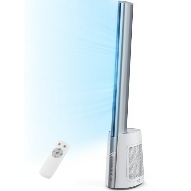 Gimify 40" Oscillating Tower Fan with Remote, Bladless Fan, 3 Modes,12H Timer 12 Speeds, LED