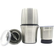 Revel CCM103 Stainless Steel Wet and Dry Coffee/Spice/Chutney Grinder with Two Bowls, Silver  - Wet Griding and Dry Grinding