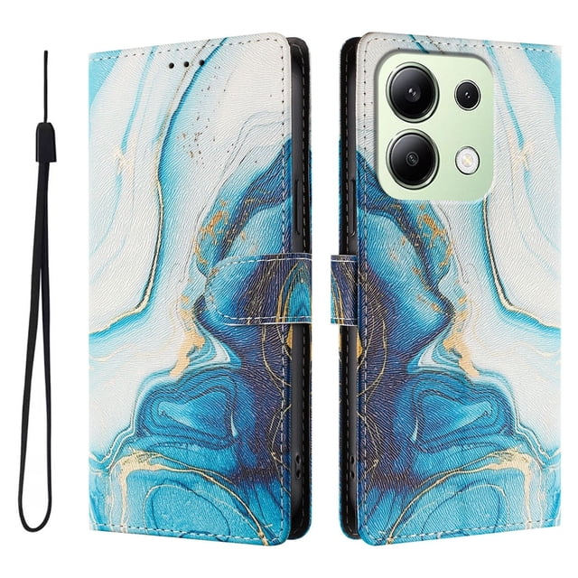 FOXDOCK Funda Tipo Cartera para Xiaomi Redmi Note 13 4G con Soporte y Correa – Diseño de Patrones Lindos