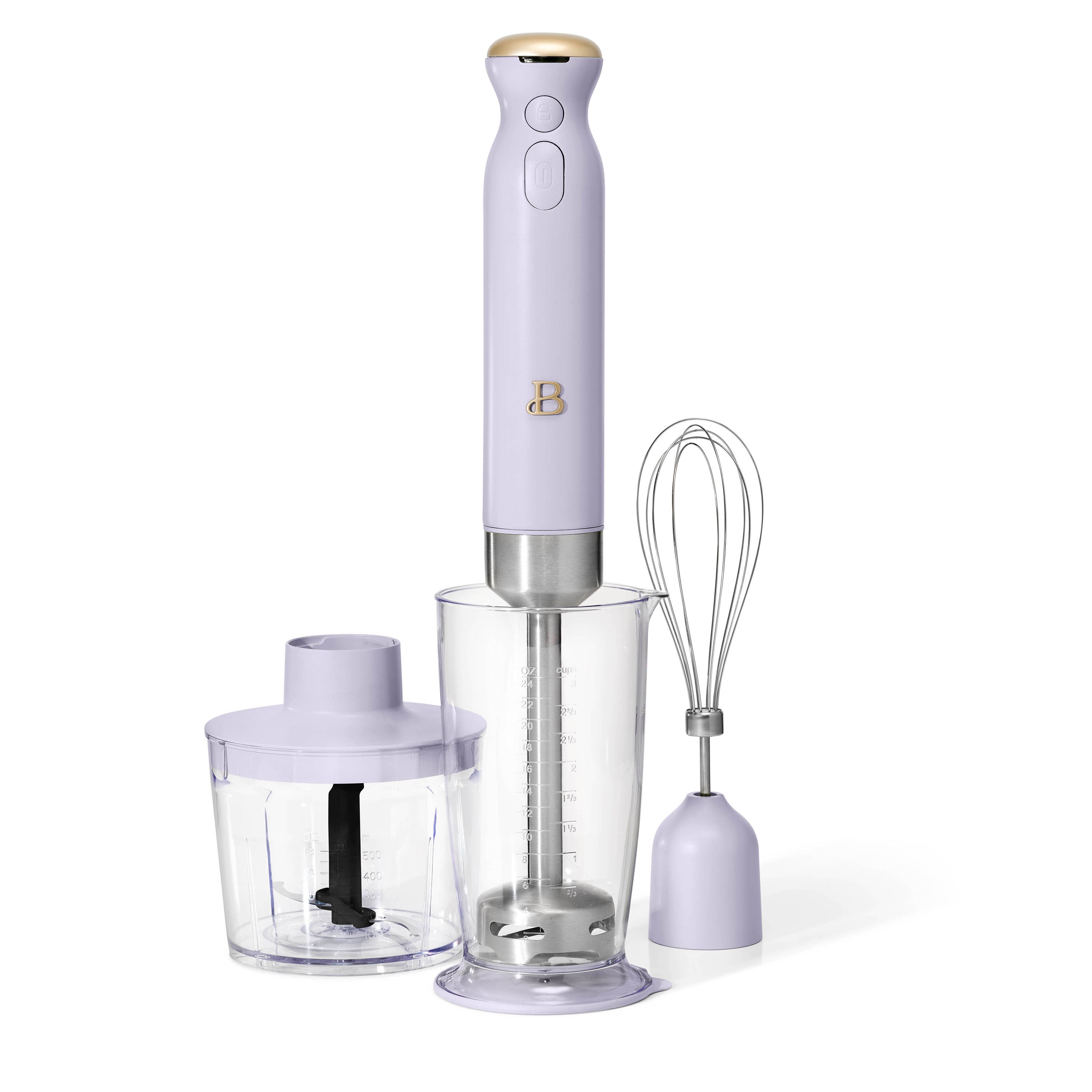 Beautiful Cordless Immersion Blender with Chopper, Whisk & Measuring Cup, Lavender by Drew Barrymore