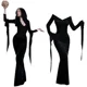 thumbnail image 3 of Disfraz de Morticia de Gomez Addams, disfraz de Anime, traje de carnaval, abrigo, camisa, pantalón, corbata, traje, uniforme de fiesta, 3 of 5