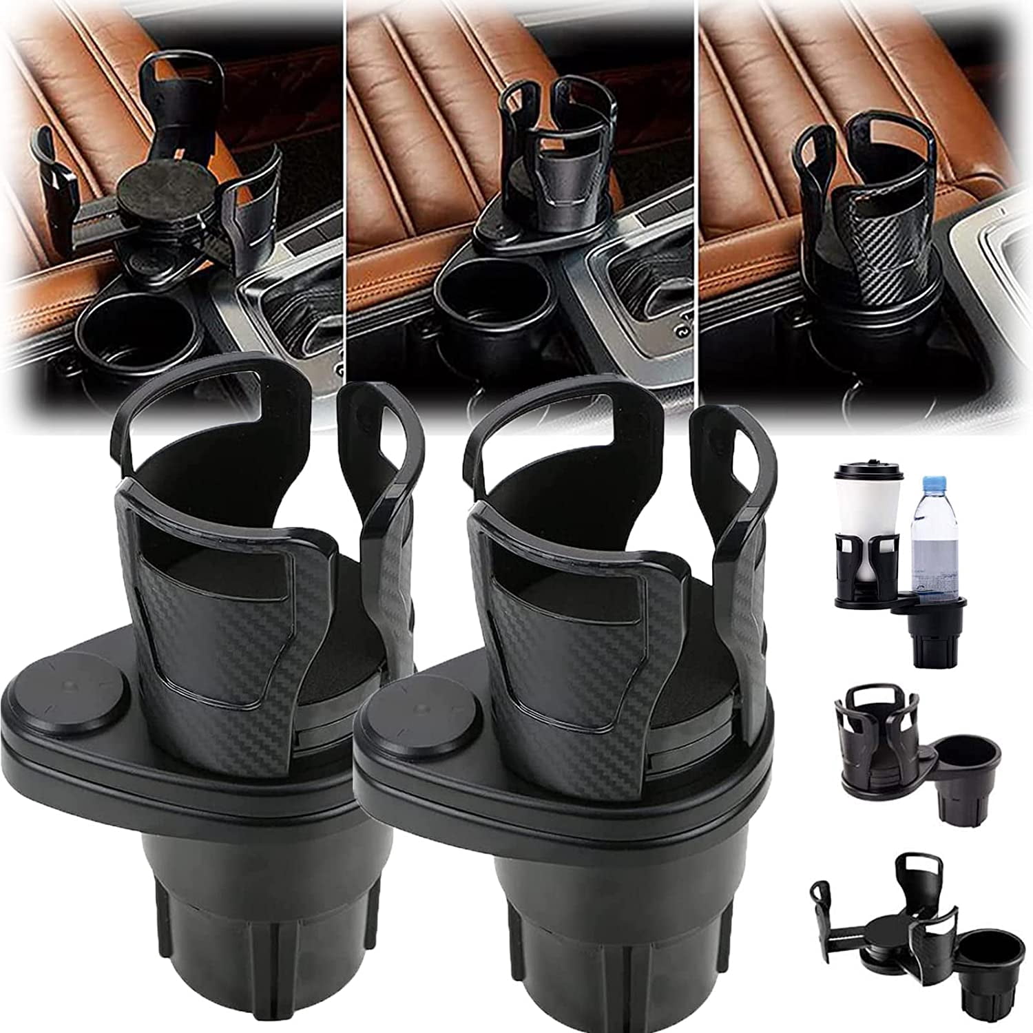 Car Cup Holder Expander, All Purpose Car Cup Holder and Organizer