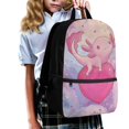 thumbnail image 3 of Uourmeti Valentine's Day Gifts and Salamander Heart Daypack, Durable Fabric Backpack 17 Inch Adjustable Shoulder Straps Travel Backpack for Vacation Daily Use, 3 of 6