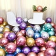 thumbnail image 3 of Bobasndm 50Pcs 5 Inches Metallic Balloon Shiny Multi-colors Thicker Leakproof Anti-burst Scene Layout Tear-resistant Wedding Party Decor Latex Balloon for Indoor, 3 of 7