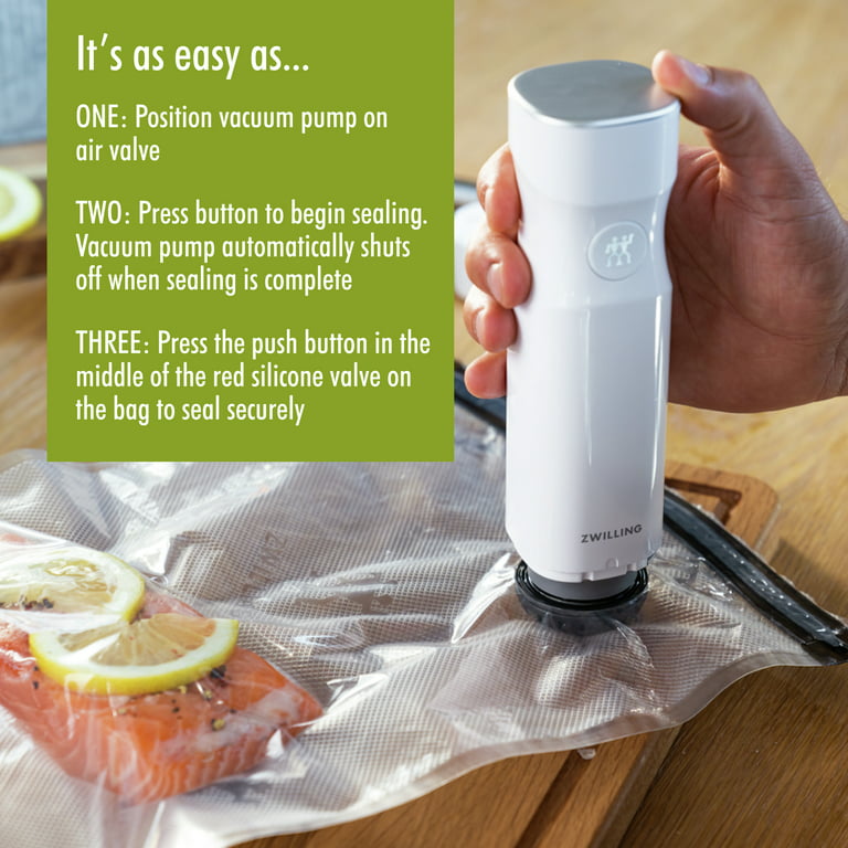 Zwilling Fresh & Save 4-pc Vacuum Sealer Small Bag Starter Set — Faraday's  Kitchen Store