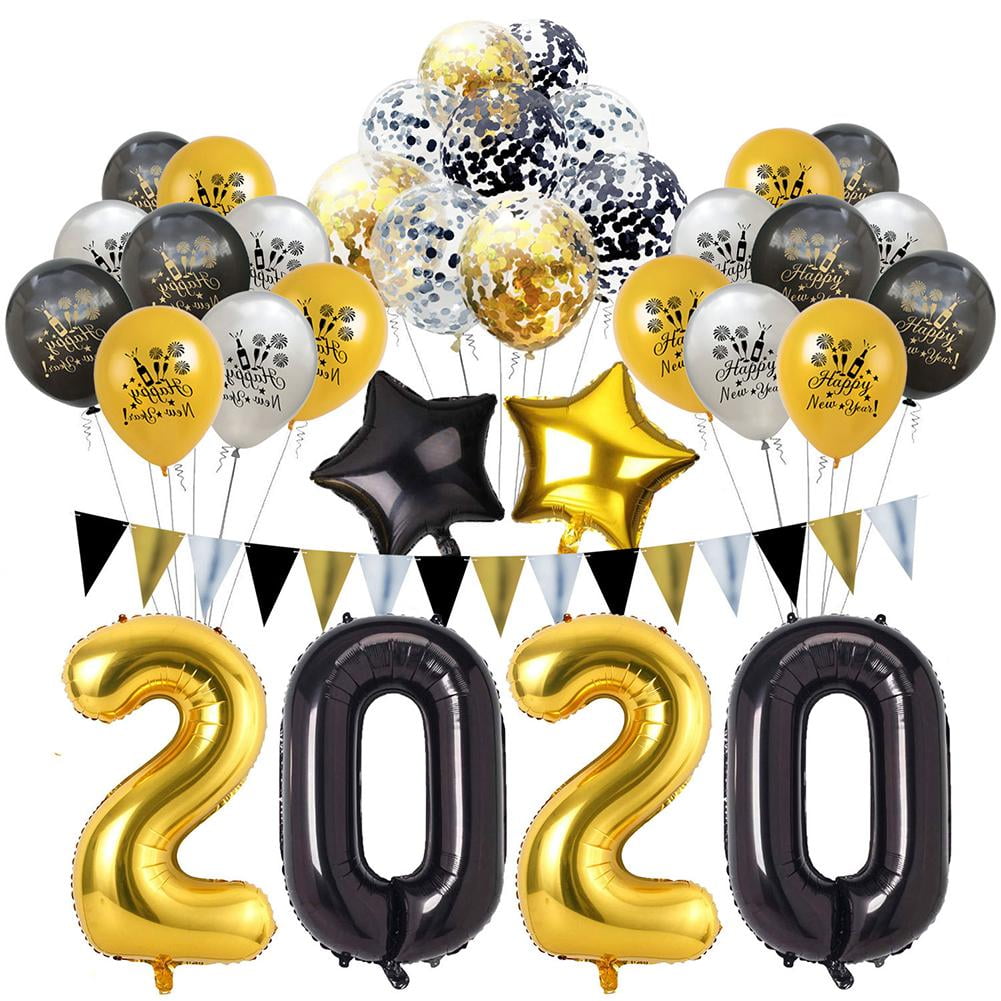 Silver Regal Happy New Year Party Kit for 25 Guests 
