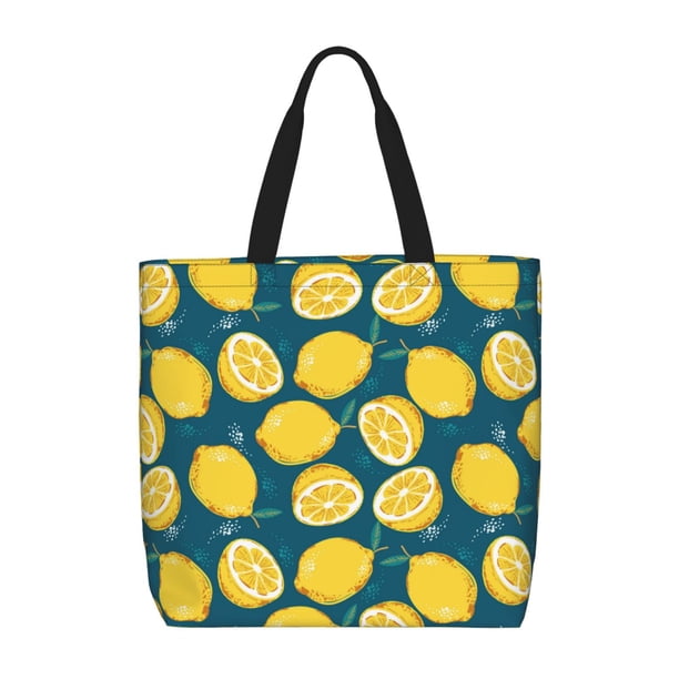 Easygdp Lemon Bolsa Tote para Mujer, Bolso de Hombro para Trabajo, Playa, Viajes, Compras y Supermercado