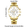 thumbnail image 3 of Father’s Day Men’s Openwork Quartz Watch – Alloy Case Business Casual Wristwatch with Stainless Steel Strap, Skeleton Dial Fashion Timepiece Gift for Dad, 3 of 6