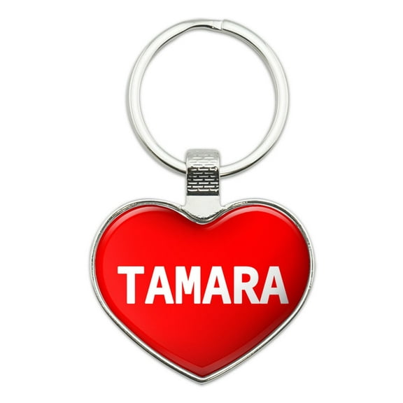 Tamara I Love Name Heart Metal Key Chain