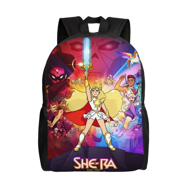 Mochila negra de She-Ra y las princesas del poder para mujeres y hombres, mochila para portátil, para trabajo, negocios, viajes, mochila informal para la escuela, mochila para estudiantes