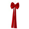 thumbnail image 5 of Christmas Bow Tree Topper Giant Velvet Red Bow Extra Large 80cm Size Holiday Home Room Decor for Christmas, 5 of 9