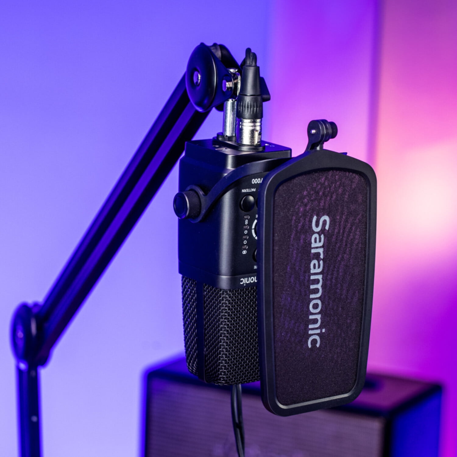 SR-HC2 Two-Section Broadcast Studio Microphone Suspension Mount with Slim-Line Table Mount