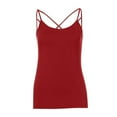 thumbnail image 6 of ALLLIST Ladies Tops Red Sleeveless Solid Cami Scoop Neck Tank Tops Women's Tanks & Camis XXL, 6 of 6