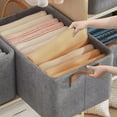 thumbnail image 4 of KYAIGUO 19x11x8inch Storage Bins Folding Thicker Storage Baskets Handle Design, More Convenient to Get Clothes for Bedroom, Living Room,Study, 4 of 5