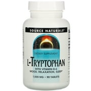 Source Naturals, Inc. L-Tryptophan with Vitamin B-6 1000 mg 90 Tablet