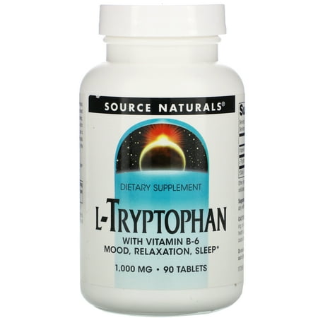 Source Naturals, Inc. L-Tryptophan with Vitamin B-6 1000 mg 90 Tablet