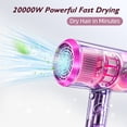 thumbnail image 2 of VIIWII 2000W Ionic Hair Dryer, Foldable Travel Blow Dryer with Diffuser & Concentrator, Fast Drying, Lightweight, Low Noise for All Hair Types, 2 of 9