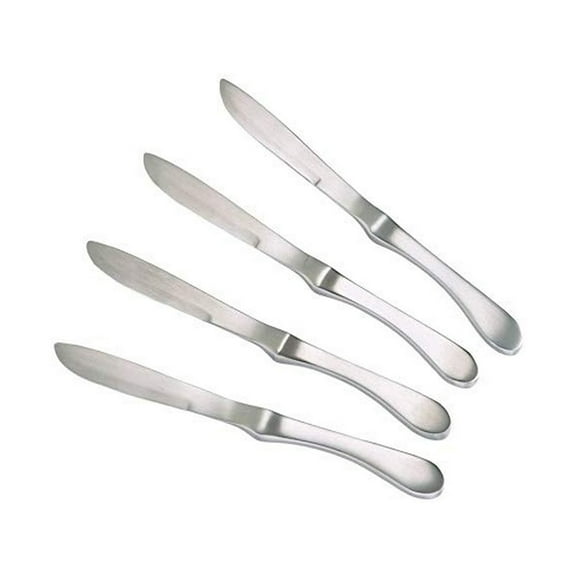 Knork Original 4 Piece Dinner Knife Cutlery Utensil Flatware Set, Matte Silver