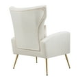 thumbnail image 5 of Newnno Mid-Century Velvet Removable Cushions Armchair with Armrest, White (Set of 2), 5 of 6