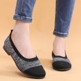 thumbnail image 5 of CPNG Women Walking Shoes Pointed Toe Lightweight Soft Slip On Mesh Flat Shoes Woven Orthopedic Soft Arch Support Breathable Work Office Sneakers, 5 of 9