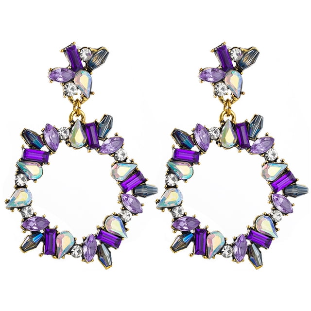 Statement Earrings Fashion Fancy Rhinestone Earrings Crystal Earrings for Women