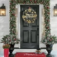 thumbnail image 4 of 11.8in Christmas Wreaths for Front Door,Artificial Christmas Wreath with Gold Pine Cone,Christmas Wreath with "Merry Christmas" Sign,Waterproof Christmas Garland,Festive Holiday Wreath for Home, 4 of 5
