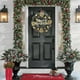 thumbnail image 5 of Corona de Navidad verde | Decoraciones de oro y conos de pinaster | Plástico tejido a mano 12in | Aspecto natural único | Decoración navideña colgante ligera para el hogar del hotel, 5 of 6