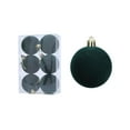thumbnail image 6 of Mecorevxz 6 Pcs Velvet Christmas Balls Flocked Christmas Tree Ornaments Plastic Balls Xmas Decorative Hanging Ornaments Christmas Tree Decoration 2.36”（B）, 6 of 8