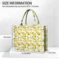 thumbnail image 3 of Large Capacity Tote Bag,Yellow Lemon Fruit Slices White Pattern Handbag Fashion Luxury Tote Bag,15.7"x13"x 5.1" Inches,Laptop Compatible, 3 of 6