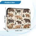 thumbnail image 3 of WOBOGO Brown Bear Laptop Sleeve 15.7 inch Lightweight Zipper Design Soft Padded Protection Against Scratches and Impacts, 3 of 8