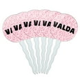 thumbnail image 1 of Valda Cupcake Picks Toppers - Set of 6 - Pink Speckles, 1 of 1