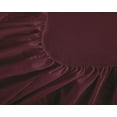 thumbnail image 2 of NC Home Fashions 3-Piece Twin XL Sheet Set, Ultra-Soft 800 Thread Count Microfiber, Deep Pocket, Red Wine, 2 of 4