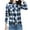#17Navy, variant on Women's Plaid Button Down Shirts Womens Winter Flannel Shirt Plus Size Long Sleeve Top Checkered Blouse