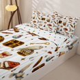thumbnail image 3 of Homewish Antique Wizard Treasure Zipper Twin Comforter Sets with Fitted Sheet and 2 Pillowcases for Kids, Magical Owl Animal Zipper Bedding Set, Polka Dot Reversible, 4-Piece, 3 of 6