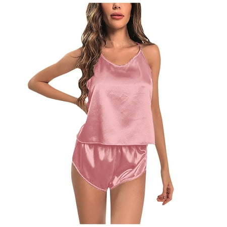 CZSCPDAW Lingerie For Women Sexy Lace Plus Size Underwear Pajamas Women Lingerie Sexy Sleepwear Nightgown Sleep Dress New Ice Satin Suspender Pajamas Women s Sexy Home Clothes Shorts Suit