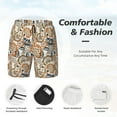 thumbnail image 4 of Kdxio Floral Paisley Print Men'S Swim Trunks With Compression Liner 7 Inch Inseam Quick Dry Swim Shorts, 4 of 7